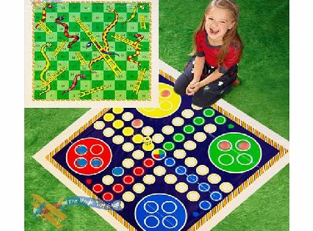 MTS Giant Snakes and Ladders or Ludo Play Mat Board Traditional Childrens Game (Snakes and Ladders)