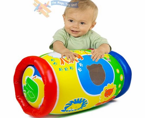 MTS Inflatable Baby Roller Music Rattle Sound Crwaling Pushing Activity Toy
