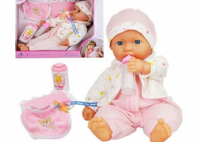 New Born Soft Bodied Baby Doll Toy with Outfit Milk Bottle Pillow Bib