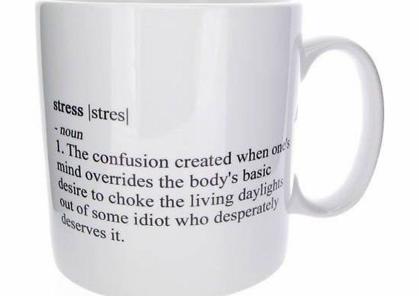 Funny ``Real Meaning Of Stress`` Novelty Mug - MugsnKisses Range - Mothers Day, Birthday, Christmas Office Tea Coffee Gift Mug