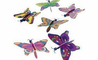MunchieMoosKids Pack of 6 - Foam Butterfly Gliders - Great Party Loot Bag Fillers