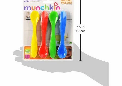 Munchkin Infant Spoons Value Pack -- Set of 20, Colourful, Reusable Baby Spoons