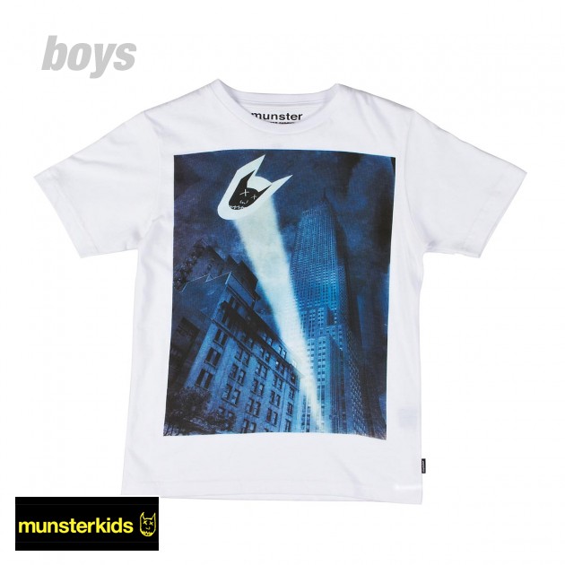 Boys Munster Signal T-Shirt - White