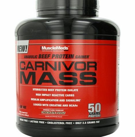 MuscleMeds Carnivor Mass Chocolate Fudge Powder 2.5Kg