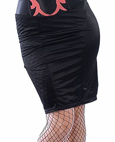 Museya Elegant Skirt Dress with Ribbon Lace-up Black XL