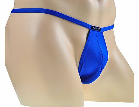 Fashion Low-waisted Sexy Mens Thongs Elastic T-back G-string Underpants - Free Size (Blue)
