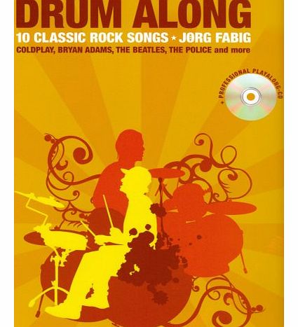 Music Sales Drum Along 10 Classic Rock Songs English Ed(Book And Cd) Drums Book/Cd