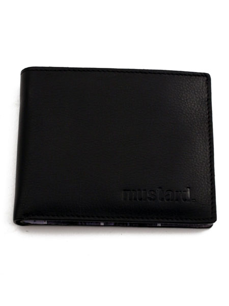 Mustard Black Nude Leather Wallet