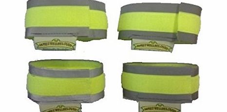 MustBeBonkers CHILDRENS SAFETY ARMBANDS ~ HI VISIBILITY (HI-VIS) VELCRO SAFETY STRAPS (Four Straps) ~ REFLECTIVE amp; FLUORESCENT ~