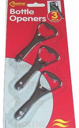 My Bargains Online Shop Set Of 3 Stainless Steel Bottle Openers Small Pocket Size