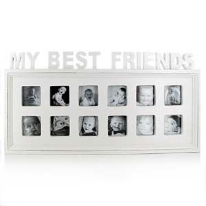 Best Friends Large White Multi Photo Frame