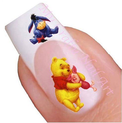 Winnie the Pooh & Donald Duck Nail Art Decal / Tattoo / Sticker