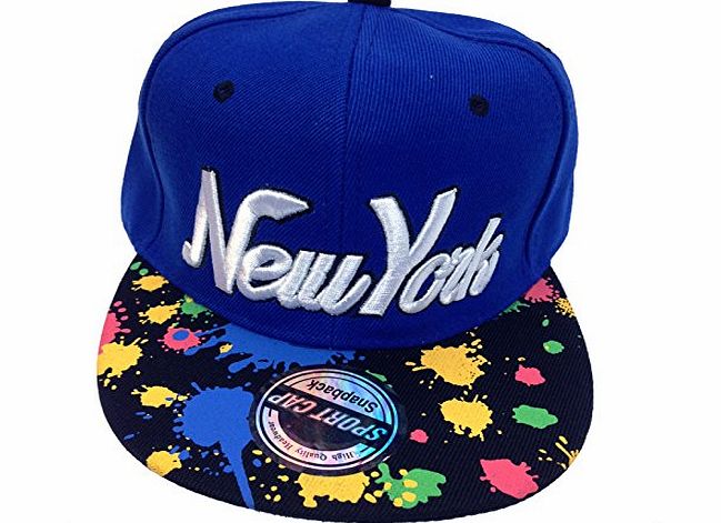 MYSHOESTORE Ladies Mens Boys Girls Ny amp; Los Angeles Kings Snapback Hip Hop Baseball Cap Hat (New York / Blue amp; Black)