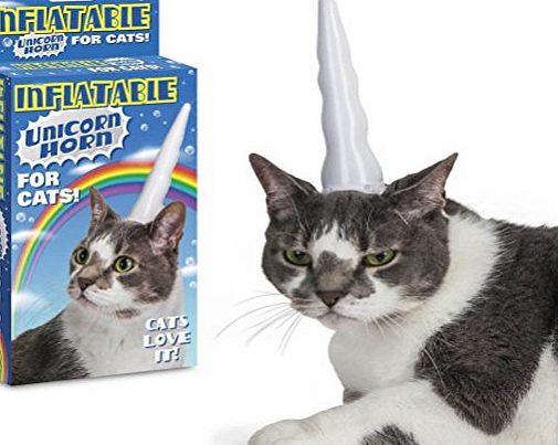 Mysunshine Life Time Mysunshine Accoutrements Inflatable Unicorn Horn for Cats Novelty Gag Gift Dressup Uni-Cat