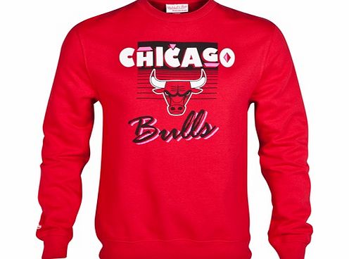 n/a Chicago Bulls 90s Retro Crew Sweatshirt Red