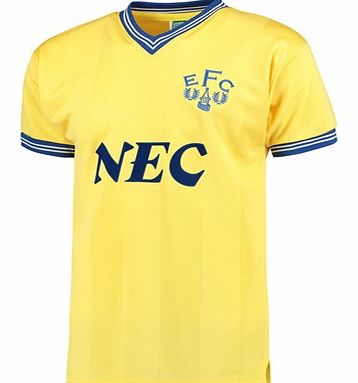 n/a Everton 1986 Away Shirt - Yellow EVE0986A