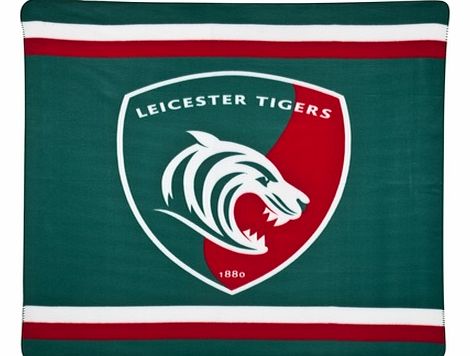 Leicester Tigers Crest Fleece Throw - 120x150