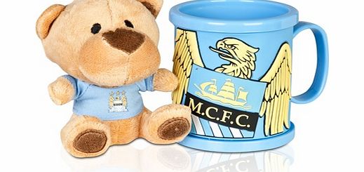 Manchester City Bear and Mug Set MGB04EPSETMAN