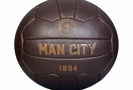 n/a Manchester City Retro Leather Football