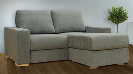 Holl 2 Seat Chaise Double Sofa Bed - Next Day
