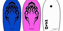 Nalu 33`` Kids Tribal Body Board Sea Surf Surfing Slick Bodyboard - Blue