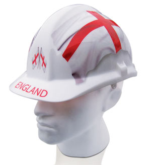 Flags Hard Hats-England (Red on White