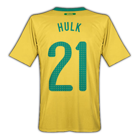 National teams Nike 2010-11 Brazil World Cup Home (Hulk 21)