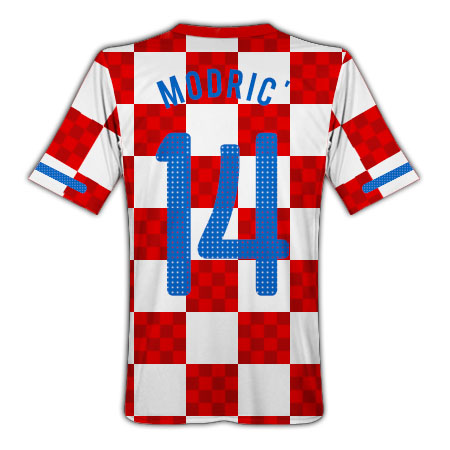National teams Nike 2010-11 Croatia Nike Home Shirt (Modric 14)
