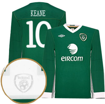 Umbro 2010-11 Ireland Umbro Long Sleeve Home Shirt