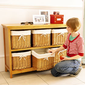 Natural Hallway Chest Of Drawers with 6 Free Extra Baskets