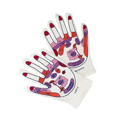 Natural Products Reflexology Massage Gloves Pink