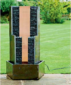 Natural Slate and Copper Water Feature