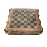 Naturally Med Olive Wood 4-Games Set - Chess, Dominoes, Draughts, Solitaire