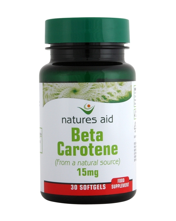 Beta Carotene (Natural) 15mg. 30 Capsules.