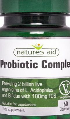 Natures Aid Health 100mg Probiotic Complex 60 Vcapsules