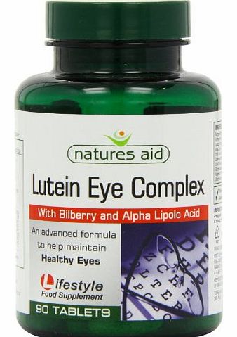 Natures Aid Health Products Natures Aid Lutein Bilberry Eye 90 Tablets
