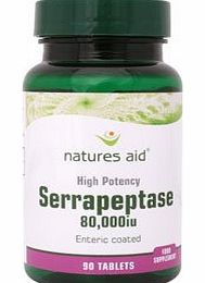 Natures Aid Serrapeptase 80.000iu 90 30 Free Tablets