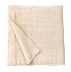 Organic Bamboo Knitted Cot Blanket by