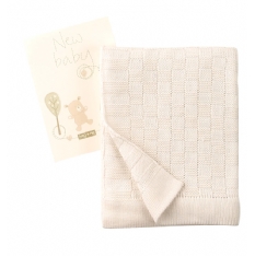 Natures Purest Organic Bamboo Knitted Pram Blanket by