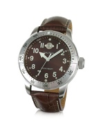 BFC Diver - Brown Stainless Steel and Leather