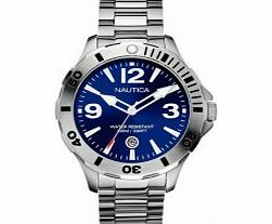 Nautica Mens BFD 101 Blue Silver Watch