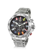 Nautica NST Chrono Flag - Black Dial Bracelet Watch