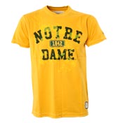 Yellow `Notre Dame` Vintage T-Shirt