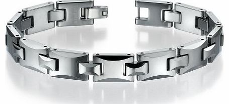 ND Outlet - Men Bracelets Silver Tungsten Bracelet For Men Link H Style