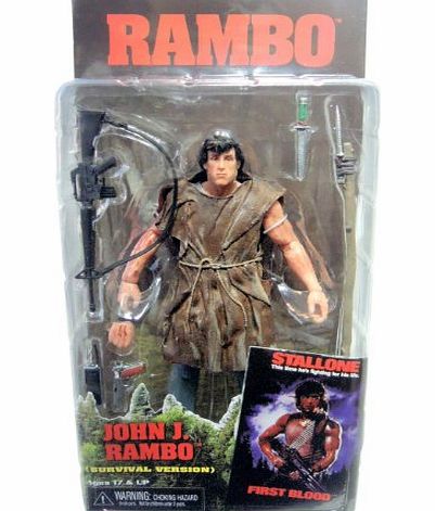 NECA 7-inch Deluxe Action Figure Survival Rambo First Blood