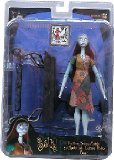 Tim Burtons Nightmare Before Christmas Series 3 Sally Action Figure Features Sewing Machine and Santa Jack Costume Design Board