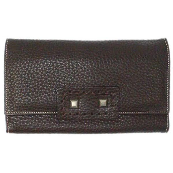 Large Nadia Brown Tumbled Wallet by