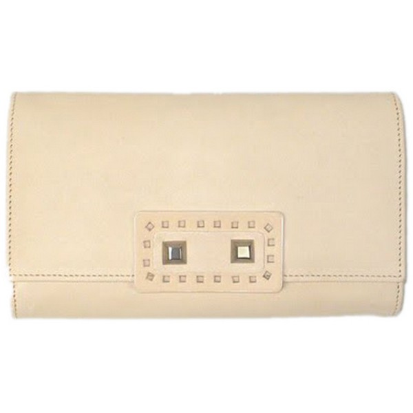 Large Nadia White Wallet by