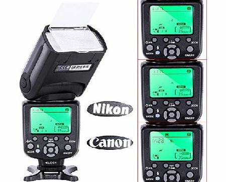 Neewer E-TTL CANON I-TTL NIKON Speedlite Camera Flash for Canon amp; Nikon Digital SLR Cameras *High Speed Sync* Rebel SL1 XT Xti Xsi T1i T2i T3i T4i T5i XS T3i EOS 5D Mark II 2 III 3 1Ds 6D 7D 60D