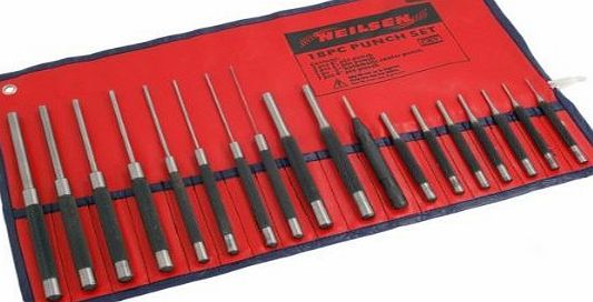 NEILSEN TOOLS 18 PIECE PUNCH SET IN ROLL UP BAG